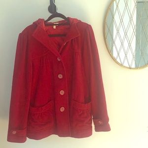 Susina Wool-Blend Wool Coat | XL | Red